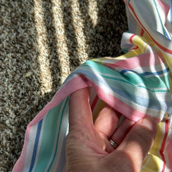 Vintage 70s Miss Fashionality Rainbow Shortsleeve Summer Top Made in the USA - Picture 8 of 9